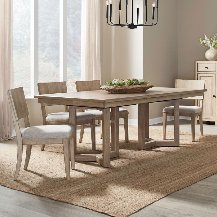 Proximity Place 5 Piece Double Pedestal Table Set image
