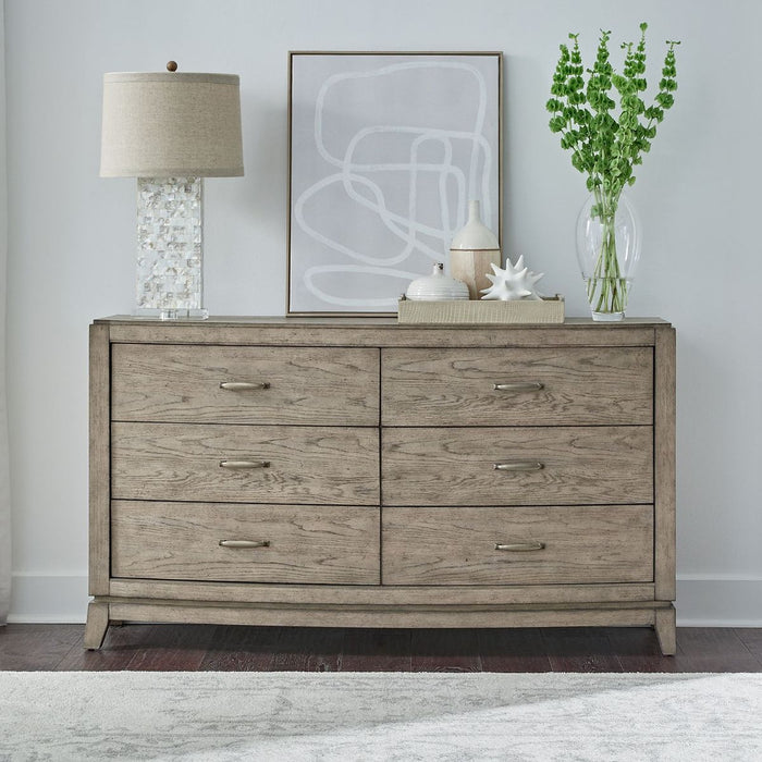 Liberty Furniture Avalon 6 Drawer Dresser in Burnished Beige