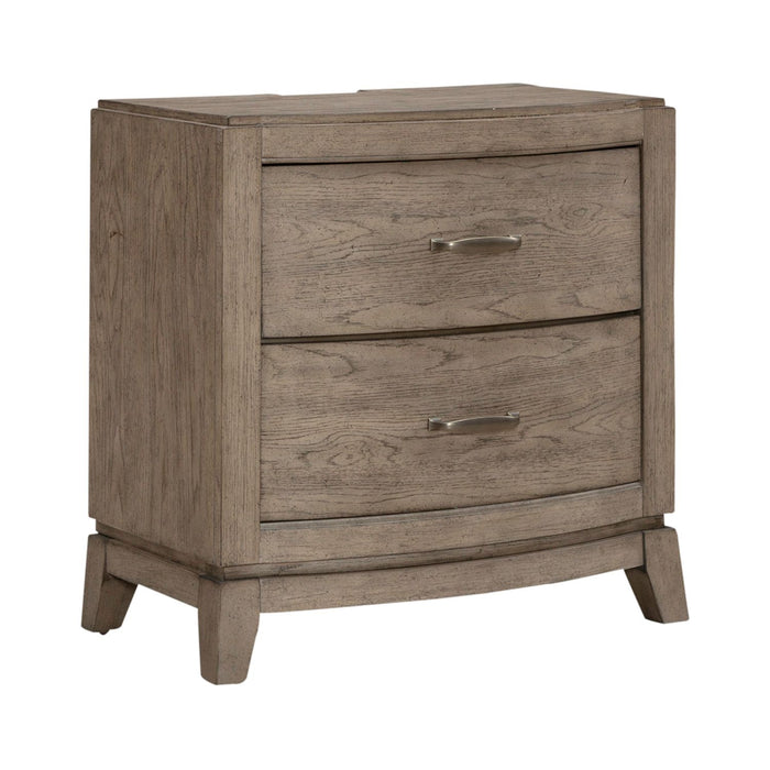Avalon Nightstand with Charging Station in Burnished Beige image