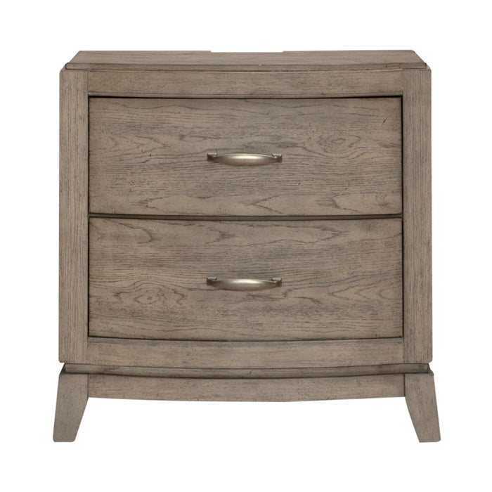 Avalon Nightstand with Charging Station in Burnished Beige image