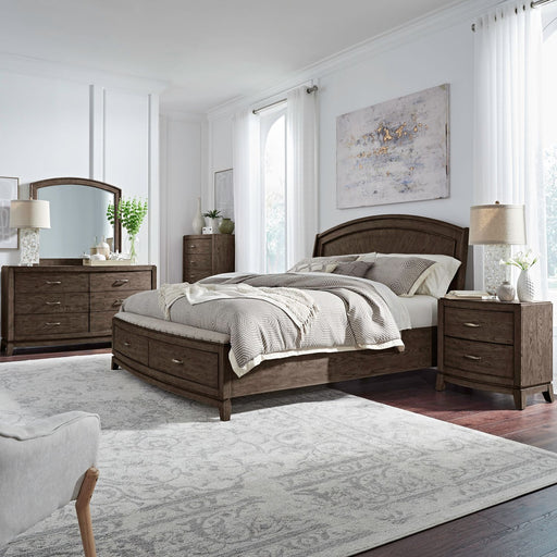Avalon King Panel Storage Bed, Dresser & Mirror, Chest, NS image