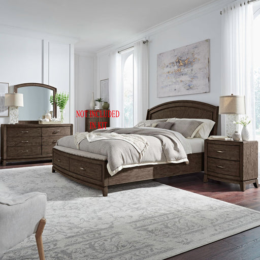 Avalon Queen Panel Storage Bed, Dresser & Mirror, NS image