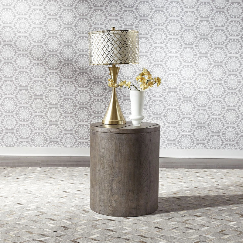 Modern Farmhouse Drum End Table image