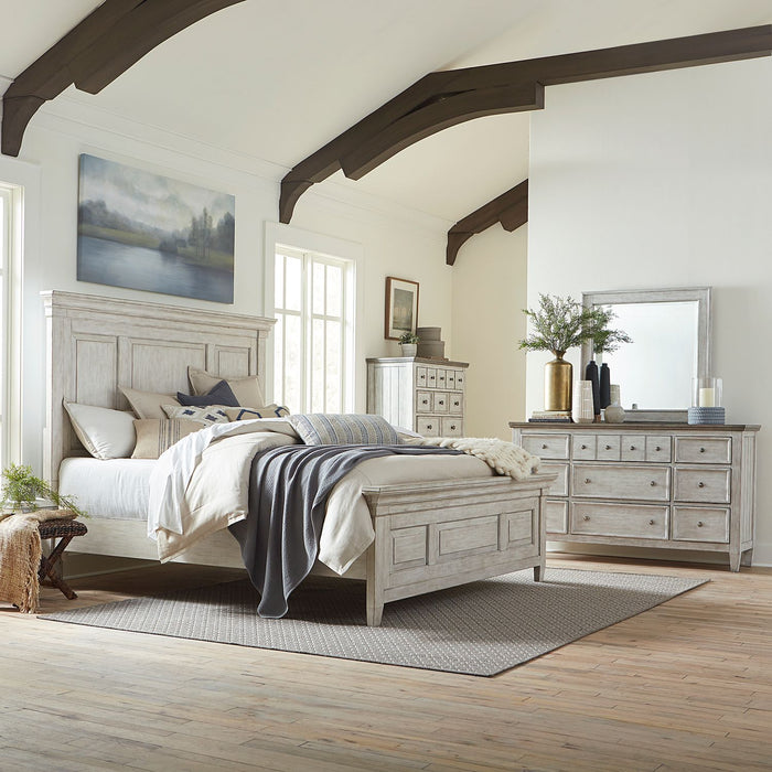 Heartland King California Panel Bed, Dresser & Mirror, Chest image