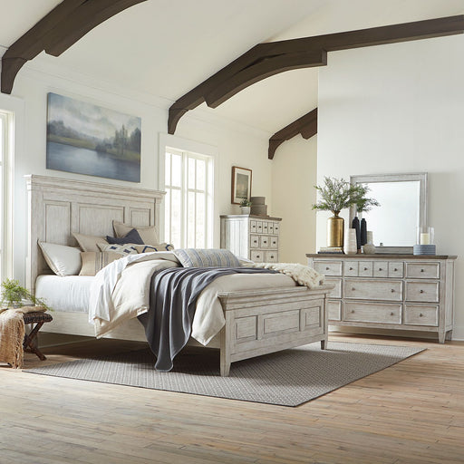 Heartland King Panel Bed, Dresser & Mirror, Chest image
