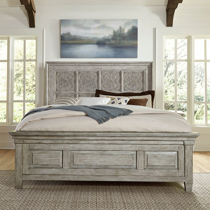 Heartland King Opt California Panel Bed, Dresser & Mirror, Chest image
