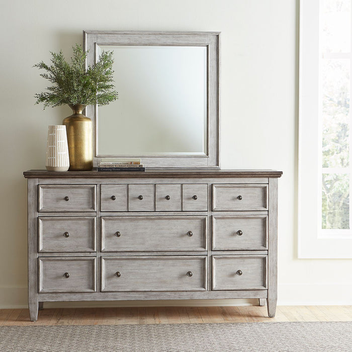 Heartland King Opt Panel Bed, Dresser & Mirror