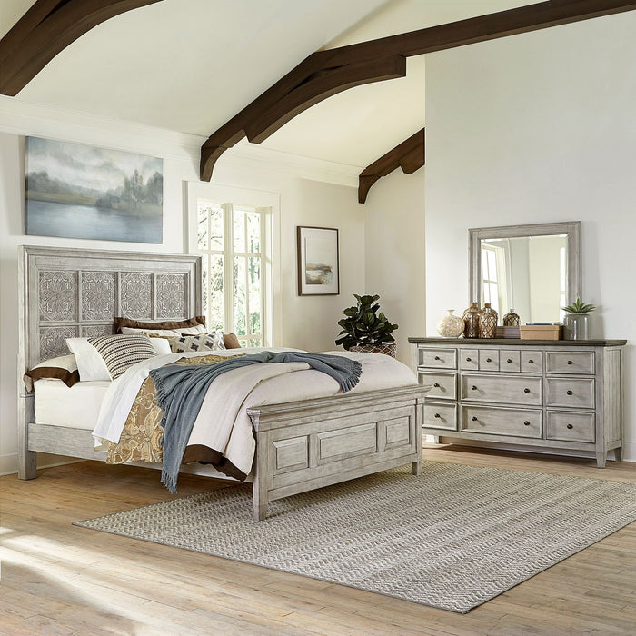 Heartland King Opt Panel Bed, Dresser & Mirror image