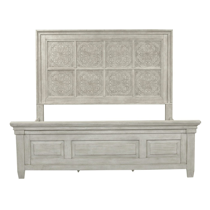 Heartland King Opt Panel Bed, Dresser & Mirror, Chest, Night Stand