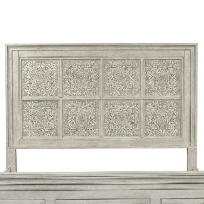 Heartland Queen Decorative Panel Bed in Antique White
