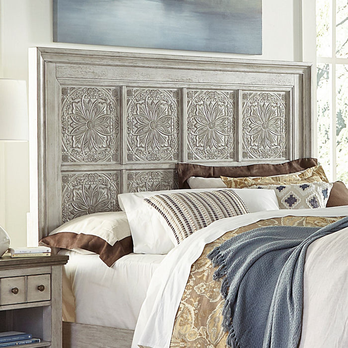 Liberty Furniture Heartland Queen Decorative Panel Bed in Antique White image