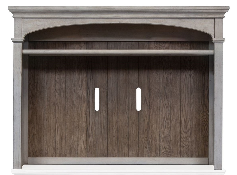 Liberty Heartland 66" Entertainment TV Stand with Hutch in Antique White
