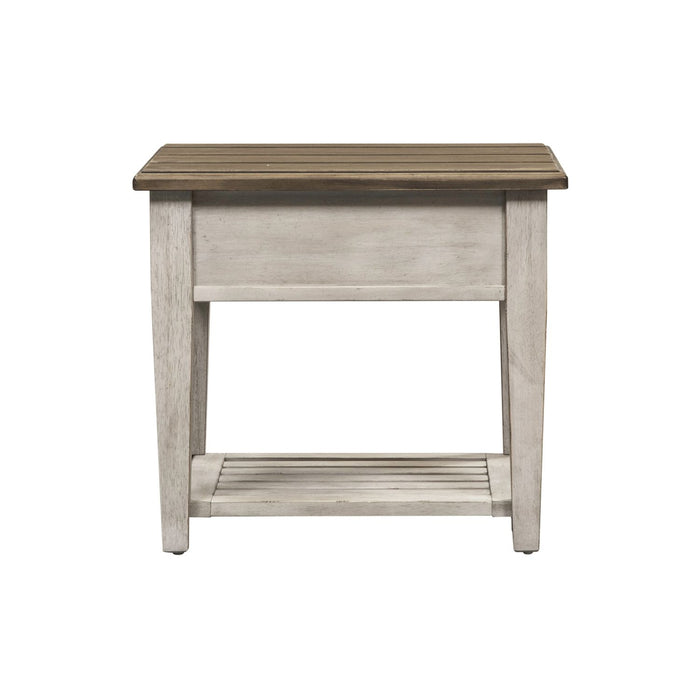 Heartland Drawer End Table in Antique White