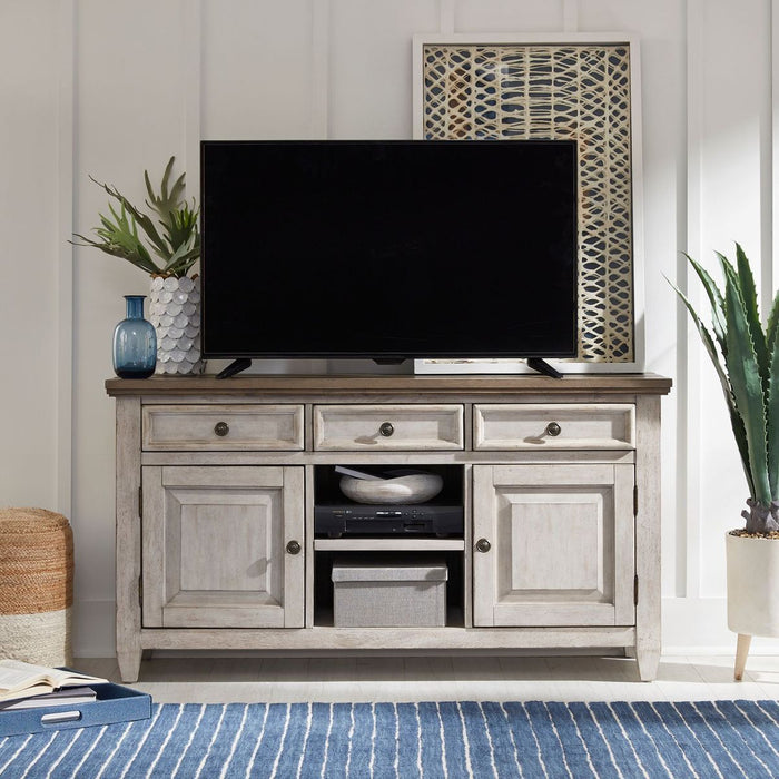 Liberty Heartland 56" Tile TV Console in Antique White