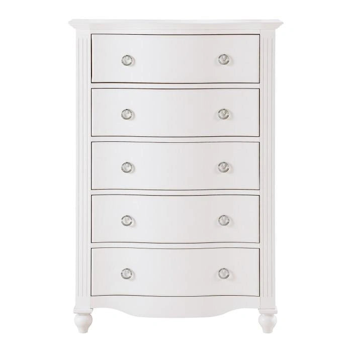 Meghan 5 Drawer Chest in White 2058WH-9