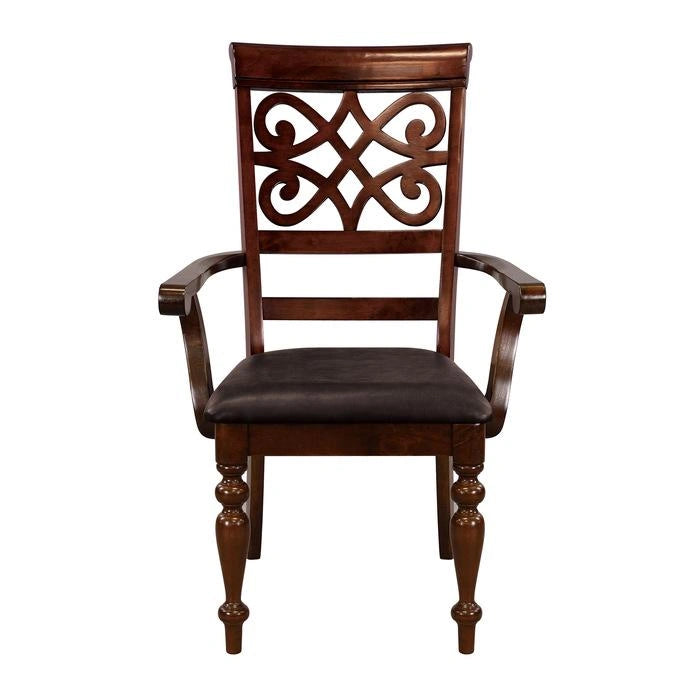 Creswell Arm Chair in Dark Cherry (Set of 2)
