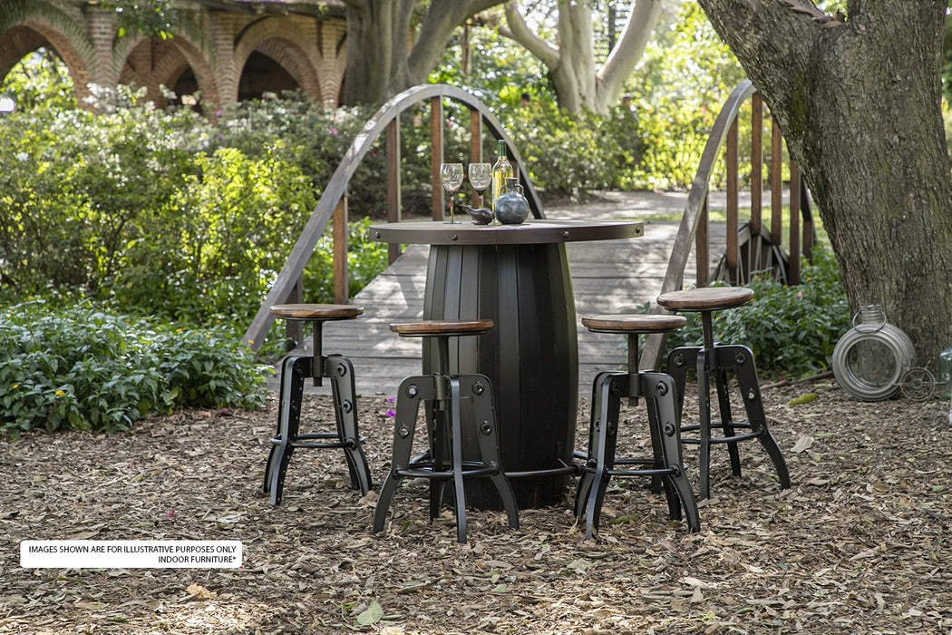 Antique Bistro Table Barrel Design