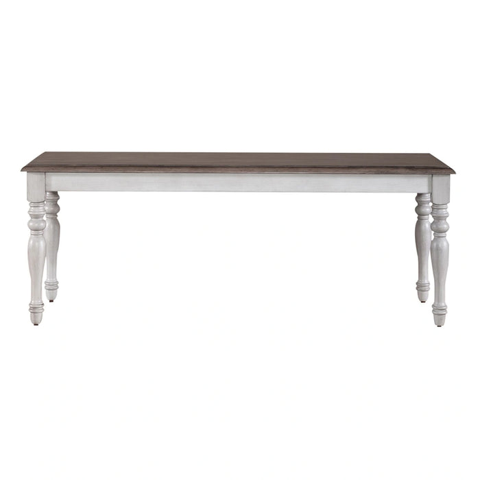 Ocean Isle Bench (RTA) in Antique White with Weathered Pine image