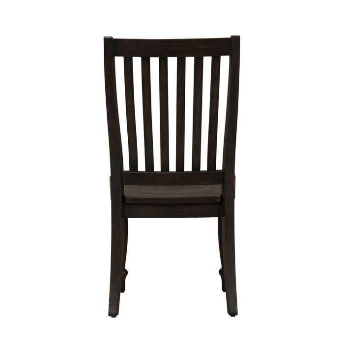 Harvest Home Slat Back Side Chair (RTA) in Chalkboard (Set of 2)