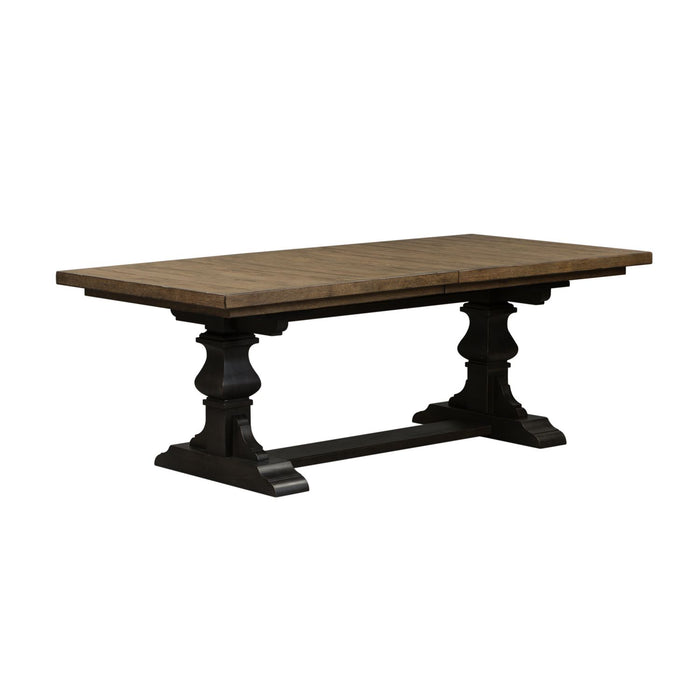 Harvest Home Trestle Dining Table in Chalkboard