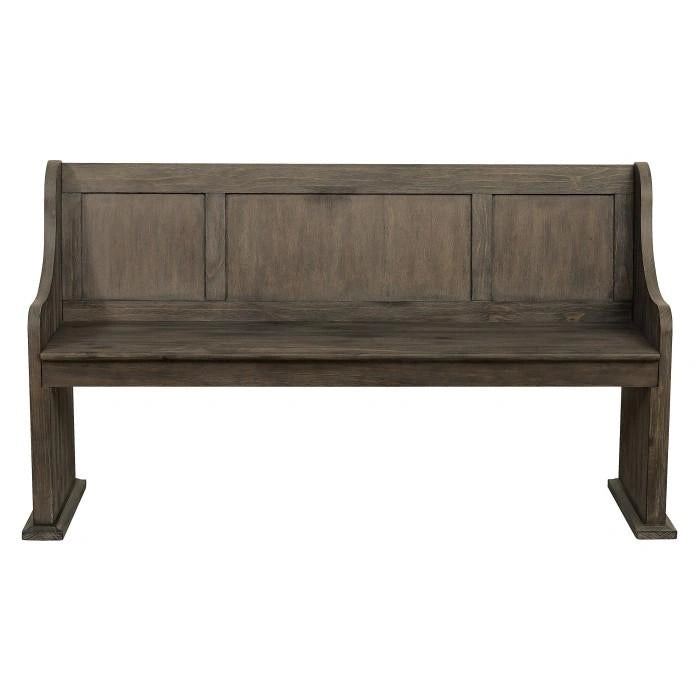 Toulon Bench with Curved Arms in Dark Pewter 5438-14A