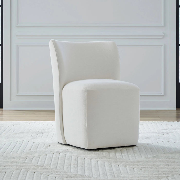Accent Dining Accent Dining Chair w/ Casters - Ivory image