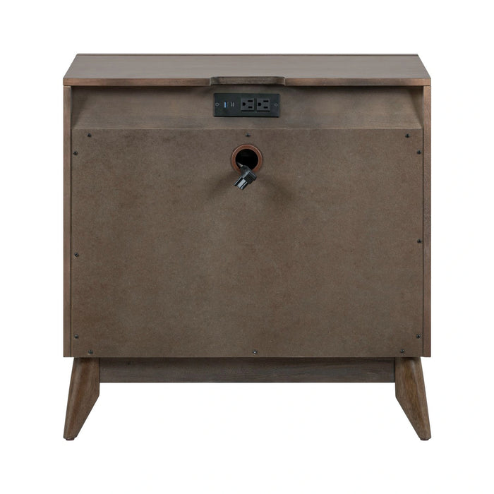Century Modern Nightstand w/ Charging Station image