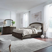 Avalon King Uph Storage Bed, Dresser & Mirror image