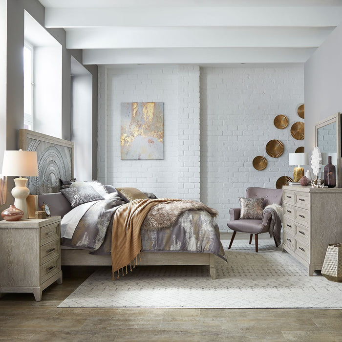 Belmar King Panel Bed, Dresser & Mirror, Night Stand image