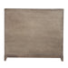 Belmar 9 Drawer Bureau Dresser in Washed Taupe and Silver Champagne image