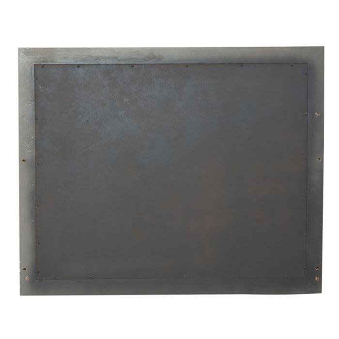 Belmar Mirror in Washed Taupe and Silver Champagne