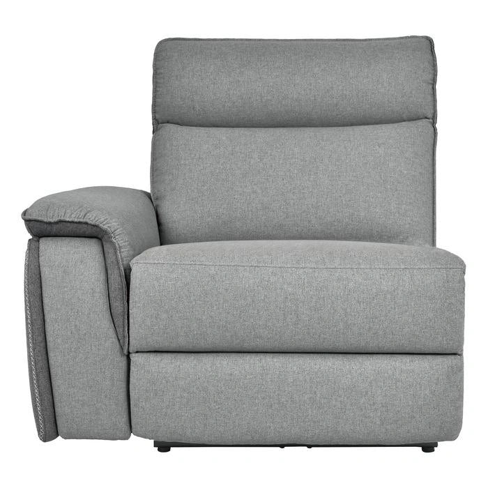 Maroni Power LSF Reclining Chair with Power Headrest and USB Port in Dark Gray/Light Gray 8259-LRPWH