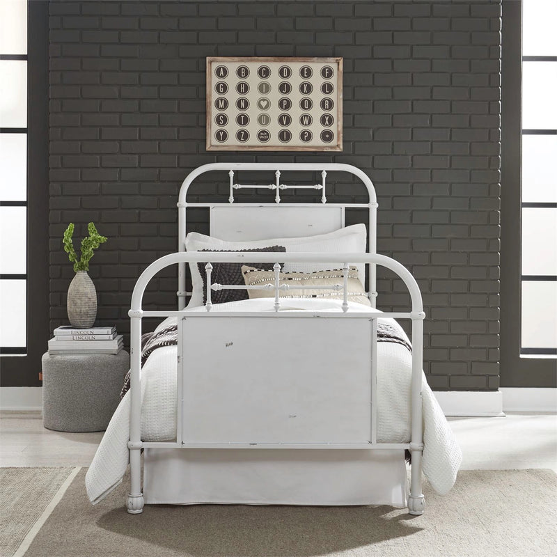 Vintage Series Full Metal Bed in Antique White image