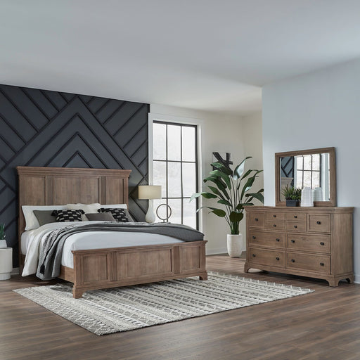 Haven Hills King Panel Bed, Dresser & Mirror image