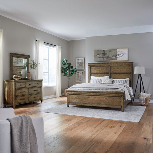 Carolina Park King Panel Bed, Dresser & Mirror image