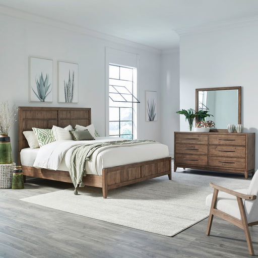 Shaker Lakes King California Panel Bed, Dresser & Mirror image