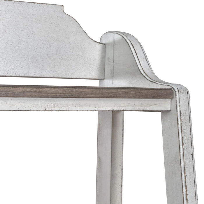 Magnolia Manor Leaning Pier Bookcase in Antique White & Weathered Bark image