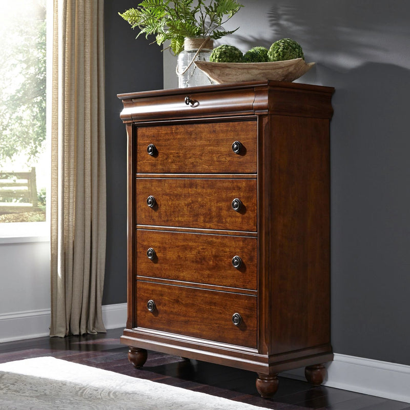 Rustic Traditions 5 Drawer Chest in Rustic Cherry image