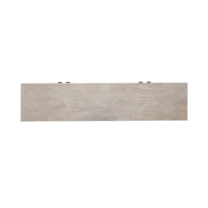 Kinsley 4 Door Accent Cabinet in Washed Taupe & Silver Champagne EST SHIP TIME APPX 4 WEEKS image