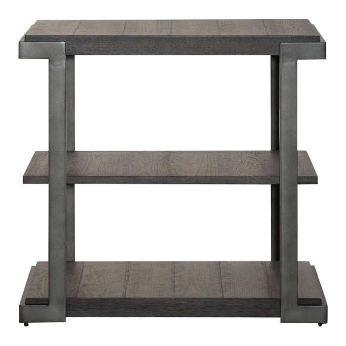 Modern View Tiered End Table in Gray image