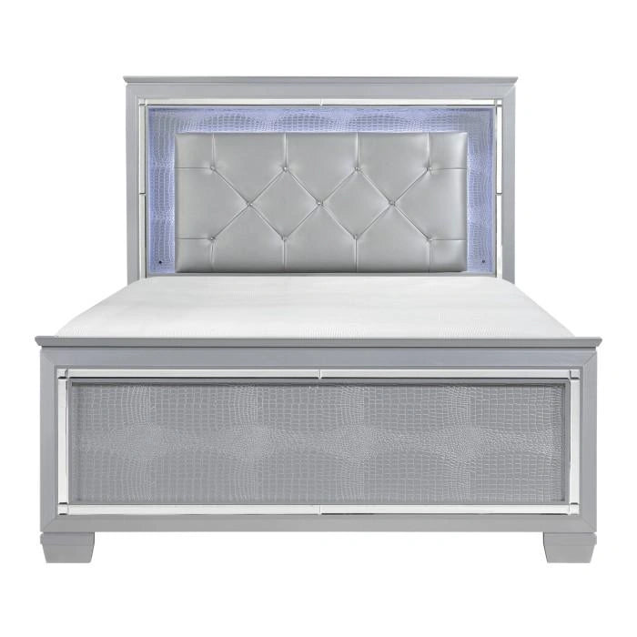 Allura Full Panel Bed in Silver 1916F-1*