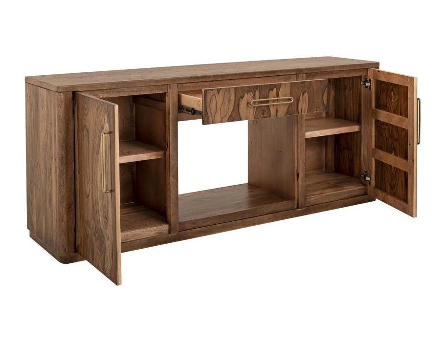 1 Drawer & 2 Door, TV Stand with Electric Fireplace Insert