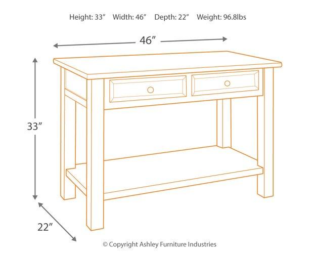 Tyler Creek Sofa/Console Table