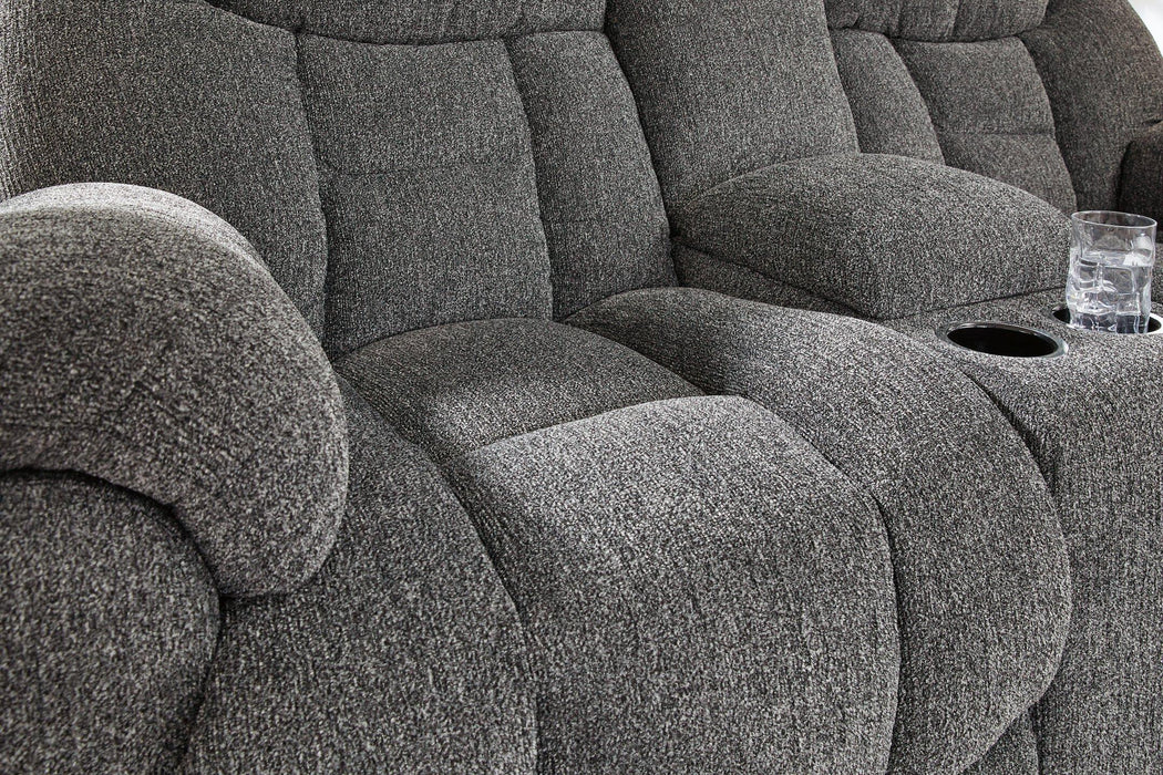 Foreside Reclining Loveseat with Console