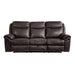 Homelegance Furniture Aram Double Glider Reclining Sofa in Brown 8206BRW-3 image