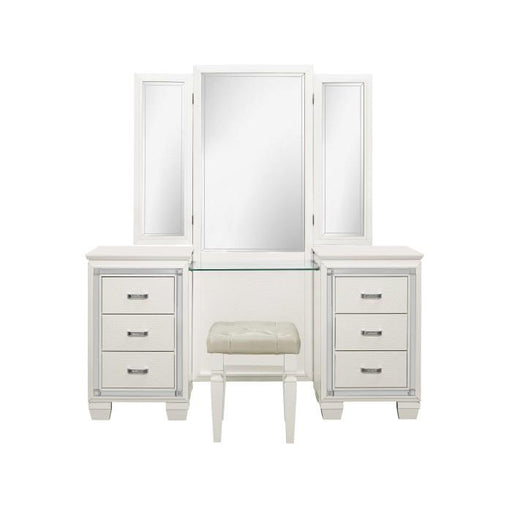 Allura Vanity Dresser with Mirror in White 1916W-15* image