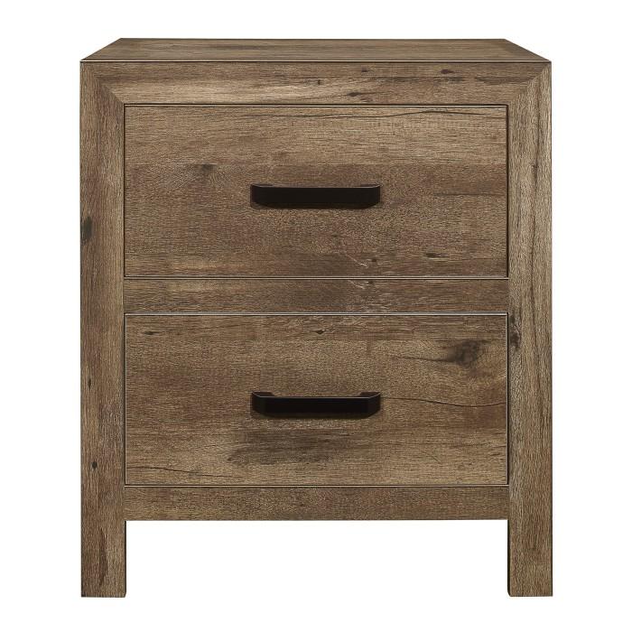 Mandan 2 Drawer Nightstand in Weathered Pine 1910-4 image