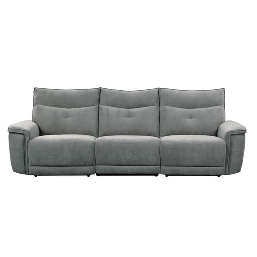 Tesoro Power Double Reclining Sofa w/ Power Headrests in Dark Gray 9509DG-3PWH* image