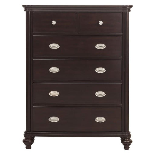 Homelegance Marston 5 Drawer Chest in Dark Cherry 2615DC-9 image