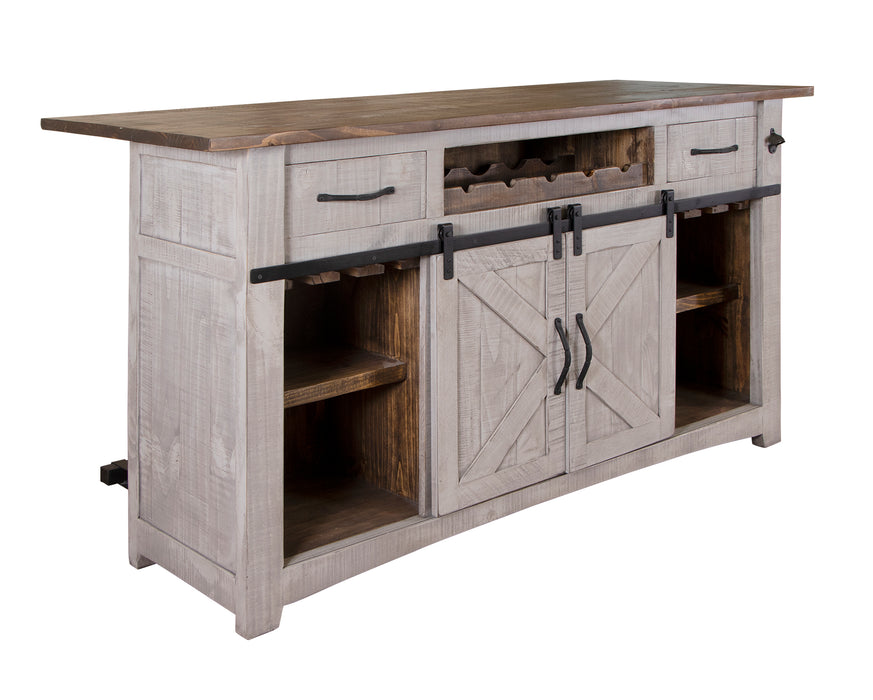 Pueblo Gray 2 Drawers & Doors, Bar image